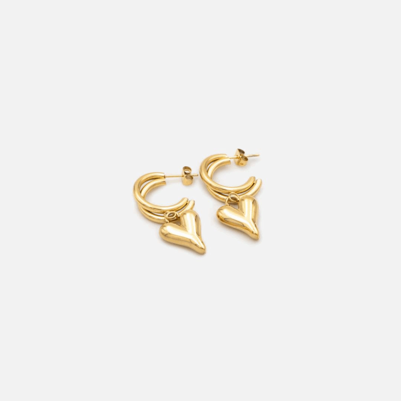 Boucles D’oreilles « Lovely » Plaquée Or 18 Carats