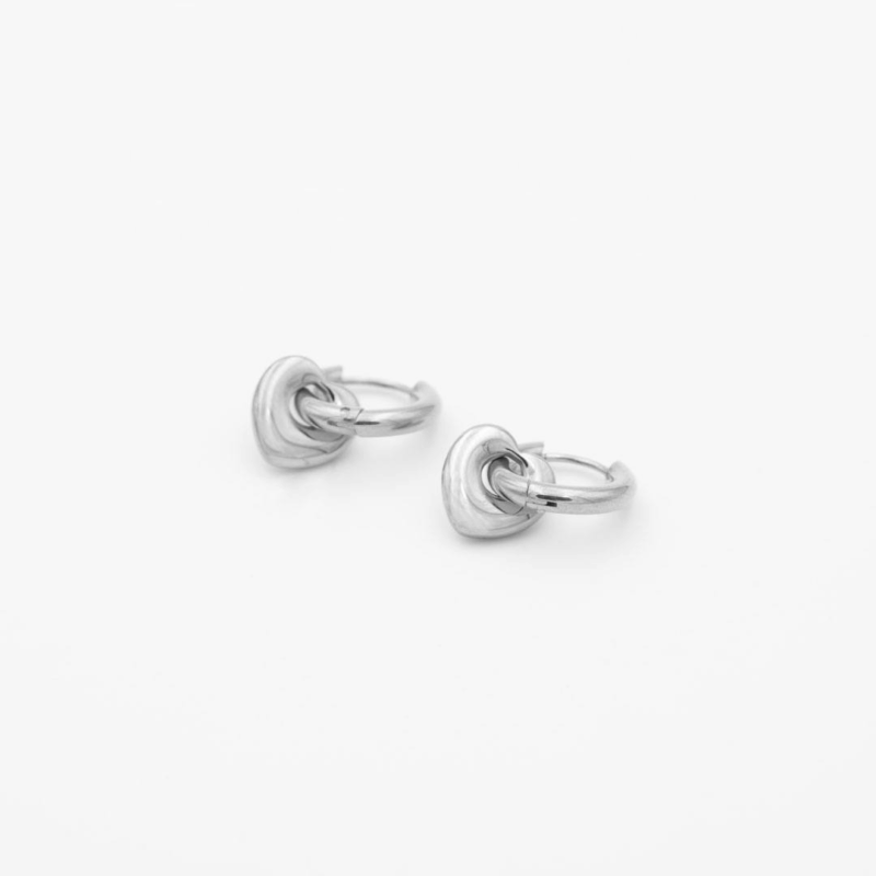 Boucles « Huggy Heart » En Acier Inoxydable