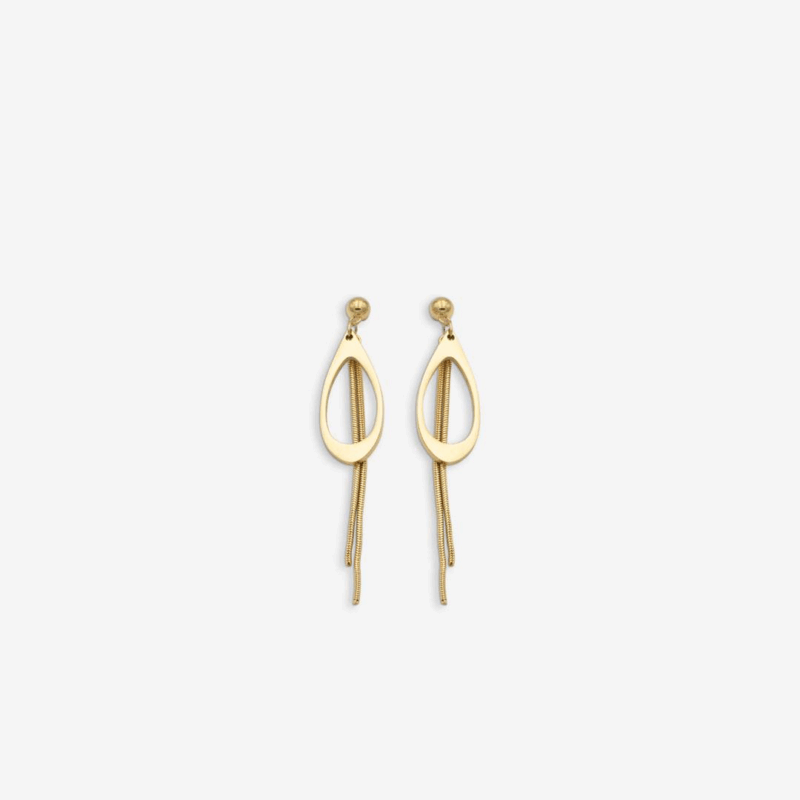 Boucles D’oreilles « Shiny Drop » Plaquées En Or 18 Carats