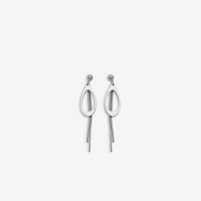 Boucles D’oreilles « Shiny Drop » En Acier Inoxydable