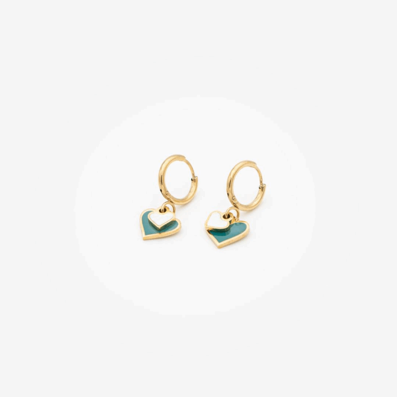Boucles D’oreilles « Fall In Love » Plaquées En Or 18 Carats